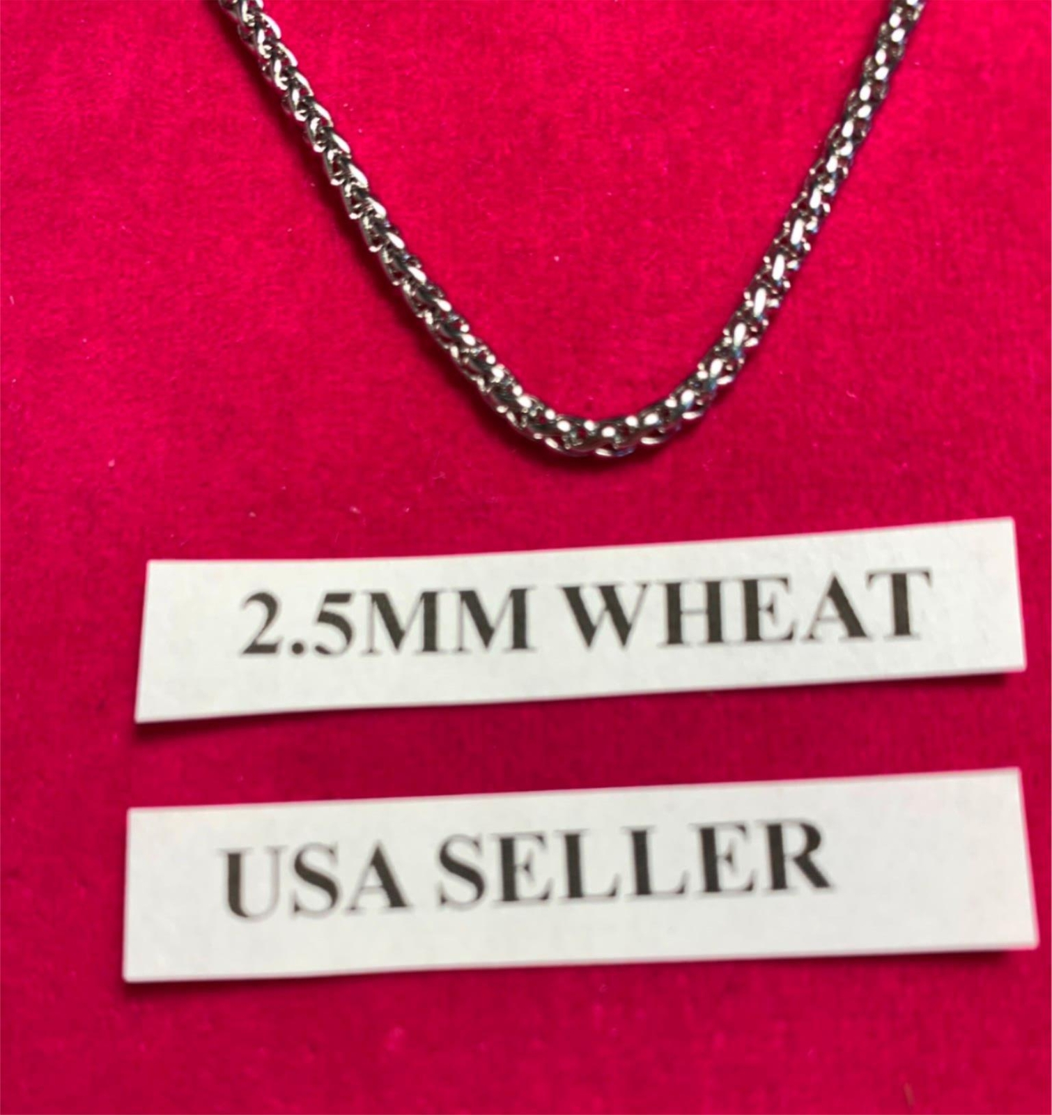 30″ 2.5mm STAINLESS STEEL SILVER BRAIDED WHEAT ROPE NECKLACE CHAIN USA SELLER