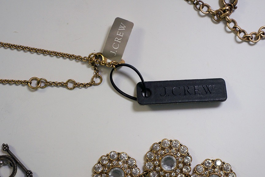 Assorted Lot of 10 Necklaces – 8 J. Crew + 2 Others – Mixed Materials/Metals