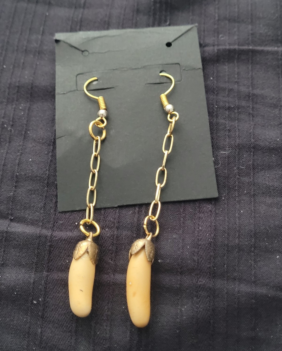 Cambodian PKA Champa Cow Bone Earrings