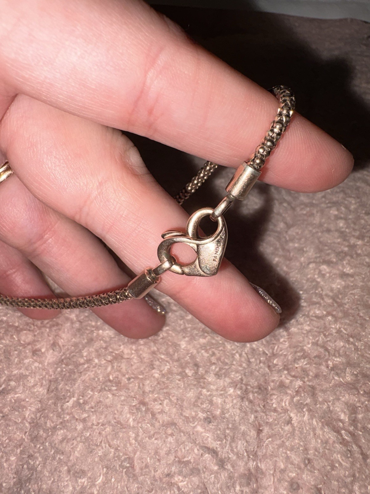 Pandora Rose Gold Studded Chain Bracelet ALE & MET! See Description!