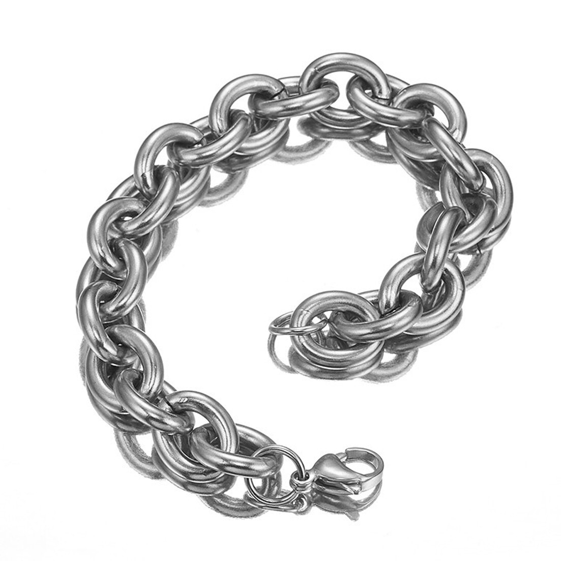 Women Men Silver Color/Gold Plated Stainless Steel Rolo Oval Chain Necklace