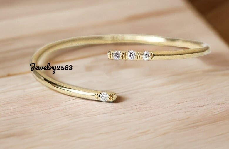 Dainty Solid Metal With Simulated Diamond Adjustable Women’s Toe Ring 925 Silver