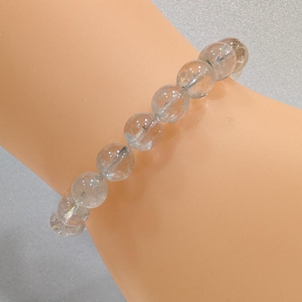 8mm+ Snowflake Phantom Garden Quartz Bracelet *ON SALE: see description