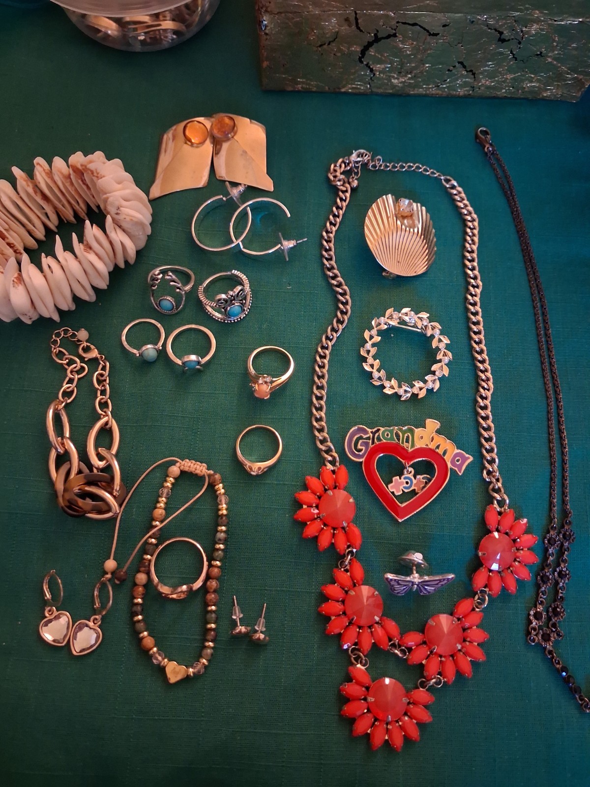 Costume Jewelry LOT Includes Bracelets, Necklaces, Earrings, Brooches, Rings