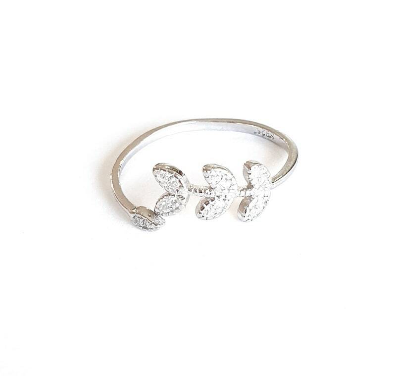 0.15 Ct Cubic Zirconia Women’s Leaf Branch Adjustable Toe Ring 925 Silver