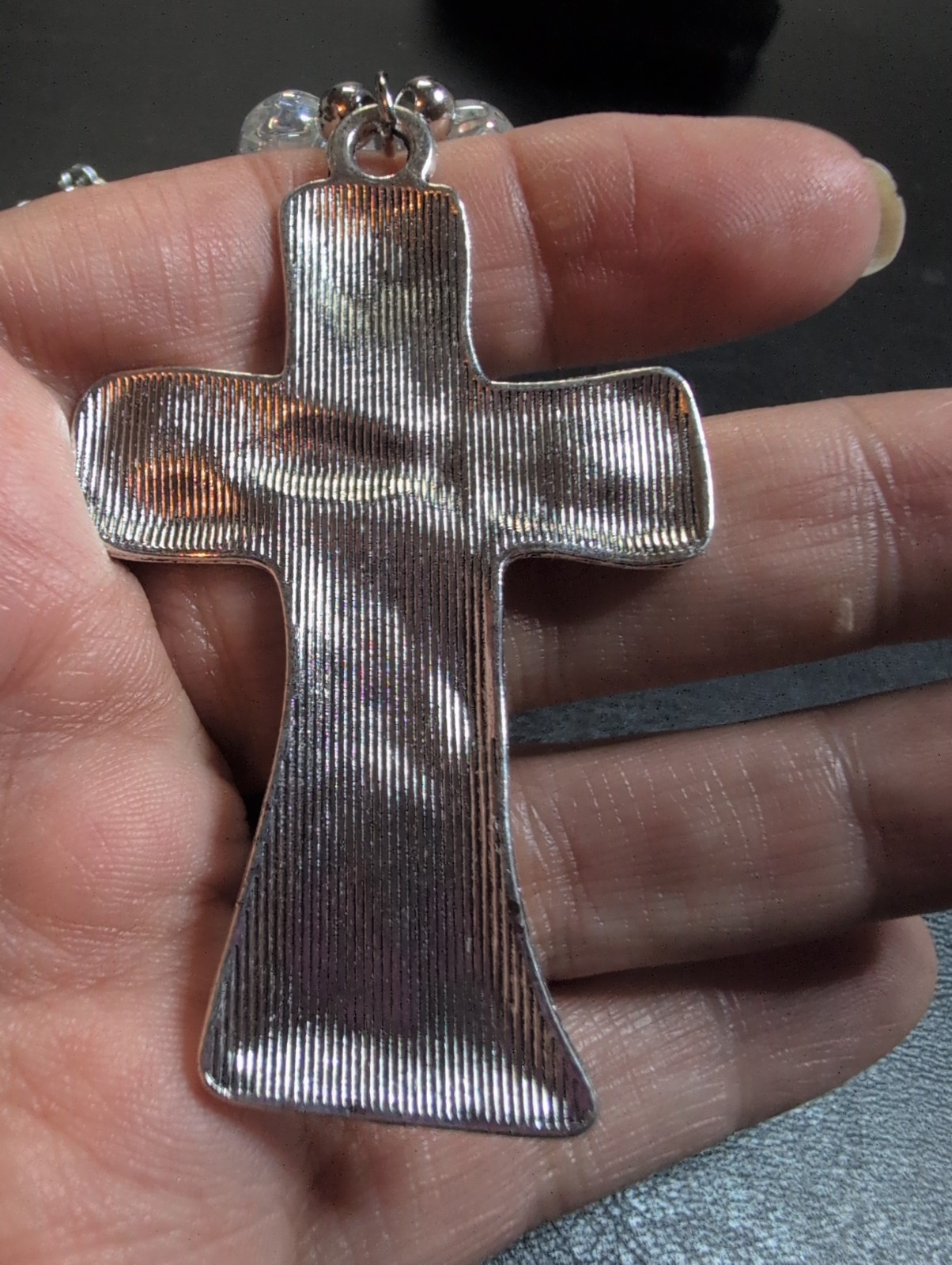 Cross Necklace 925 Silver Plated Sterling Silver Features Cross With A Fish…