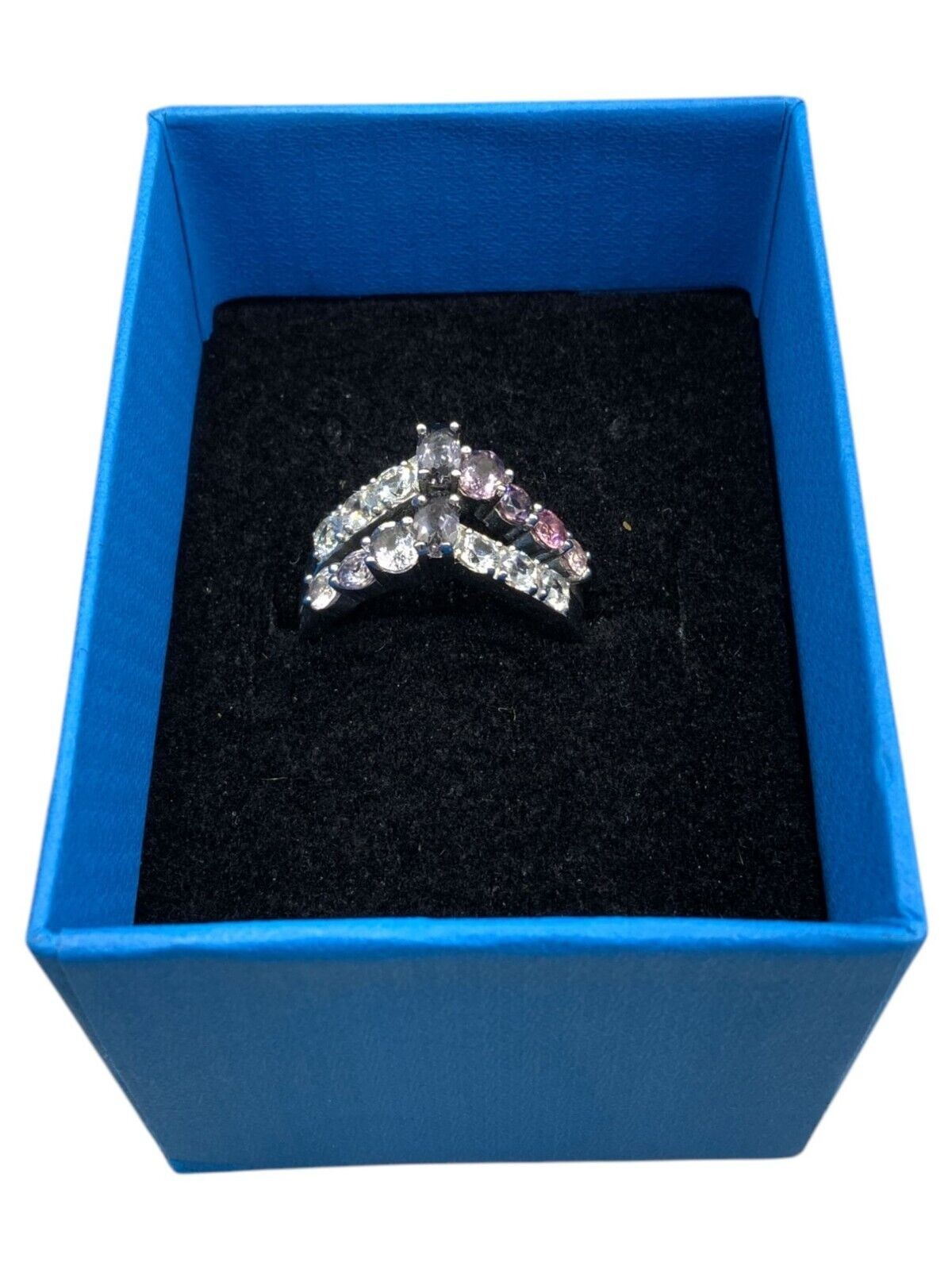 Jtv Multicolor Spinel Rhodium Over Sterling Silver Ring 2.12ctw Size 7