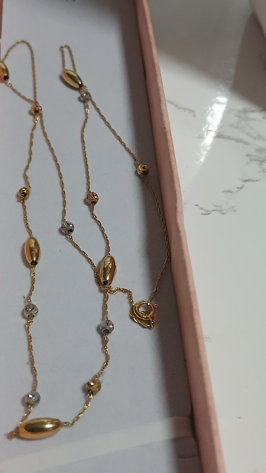 9ct Yellow and white Gold necklace