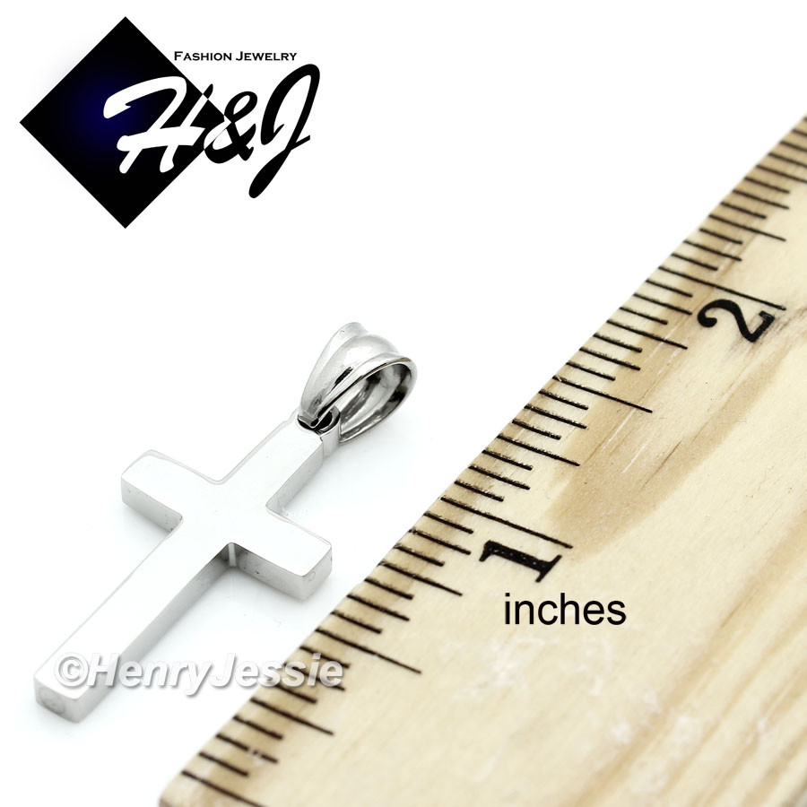 16-30″MEN Stainless Steel 2/3mm Silver Figaro Chain Necklace Cross Pendant*P67