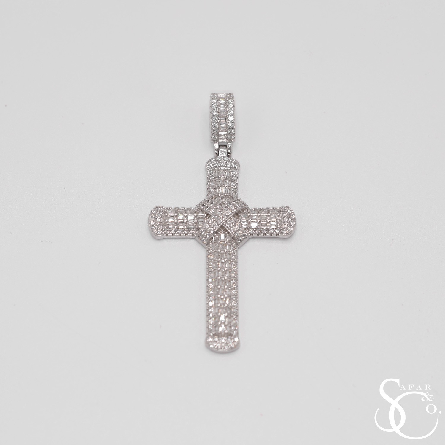 925 Sterling Silver Religious Cross Pendant Charm