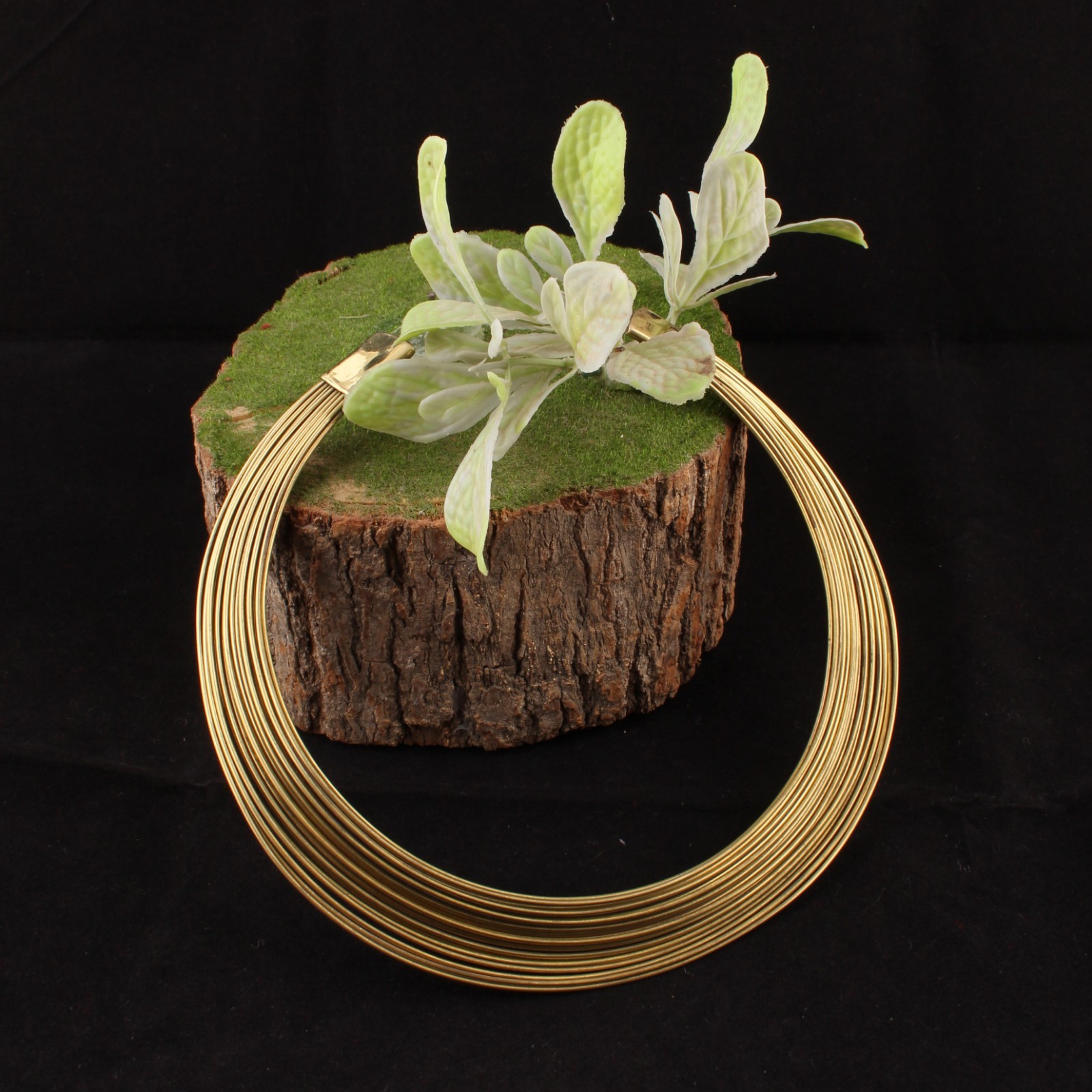 Gold Plated Multi Wire Choker Necklace Open Collar Torque Statement WomenJewelry
