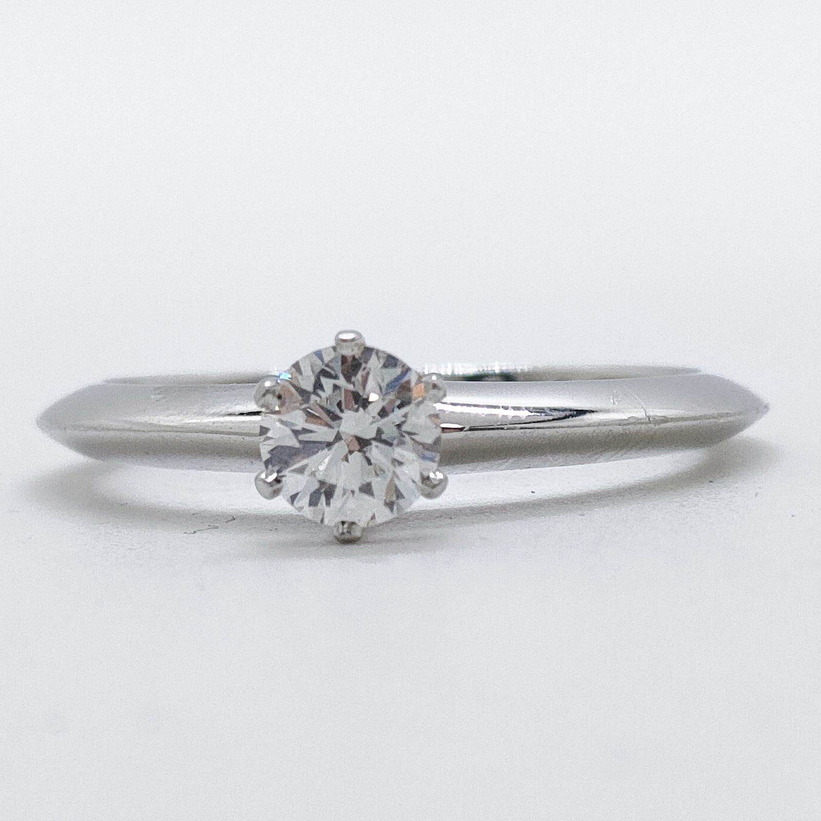 Tiffany and Co. Ring Solitaire Natural Diamond 0.28ct Platinum 4499611