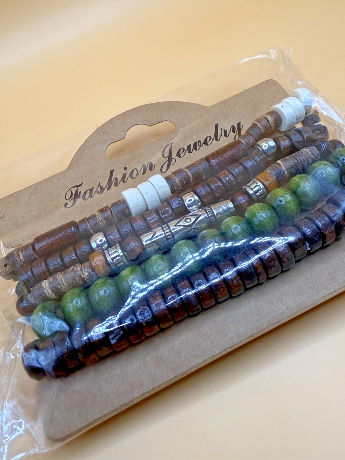 5 Pc Beaded Bracelet Set – Stretch Bracelets – Boho Stackable Jewelry – New