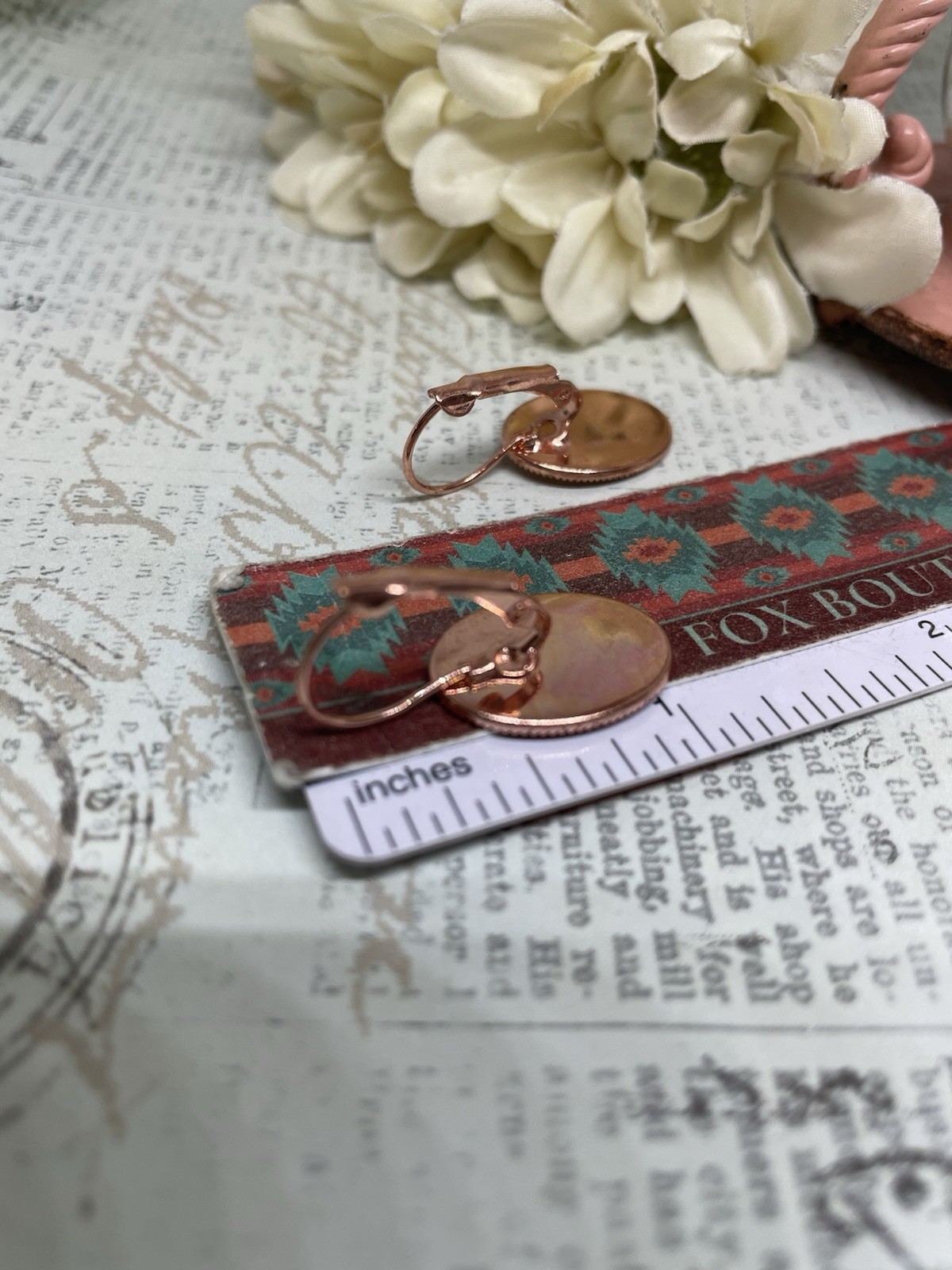 Rose Gold Black Red Butterfly Wire Earrings Wedding Birthday Anniversary Cameo