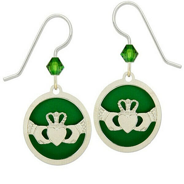 Sienna Sky Irish Claddagh Ring in Circle Pierced Earrings Made in Colorado USA