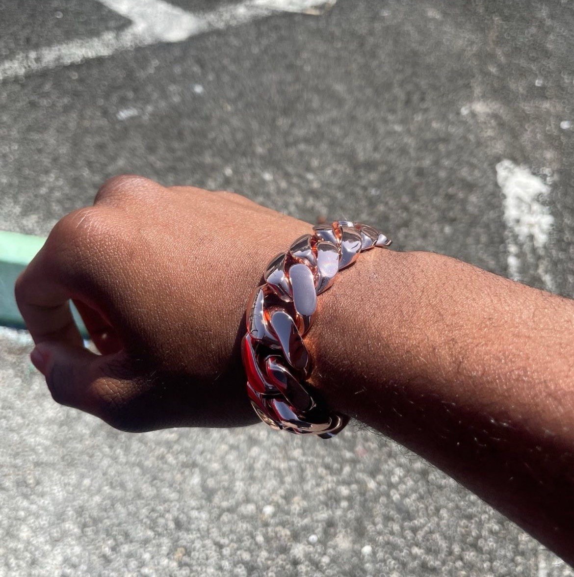 Miami Cuban Link Bracelet Rose Gold Plated 20mm