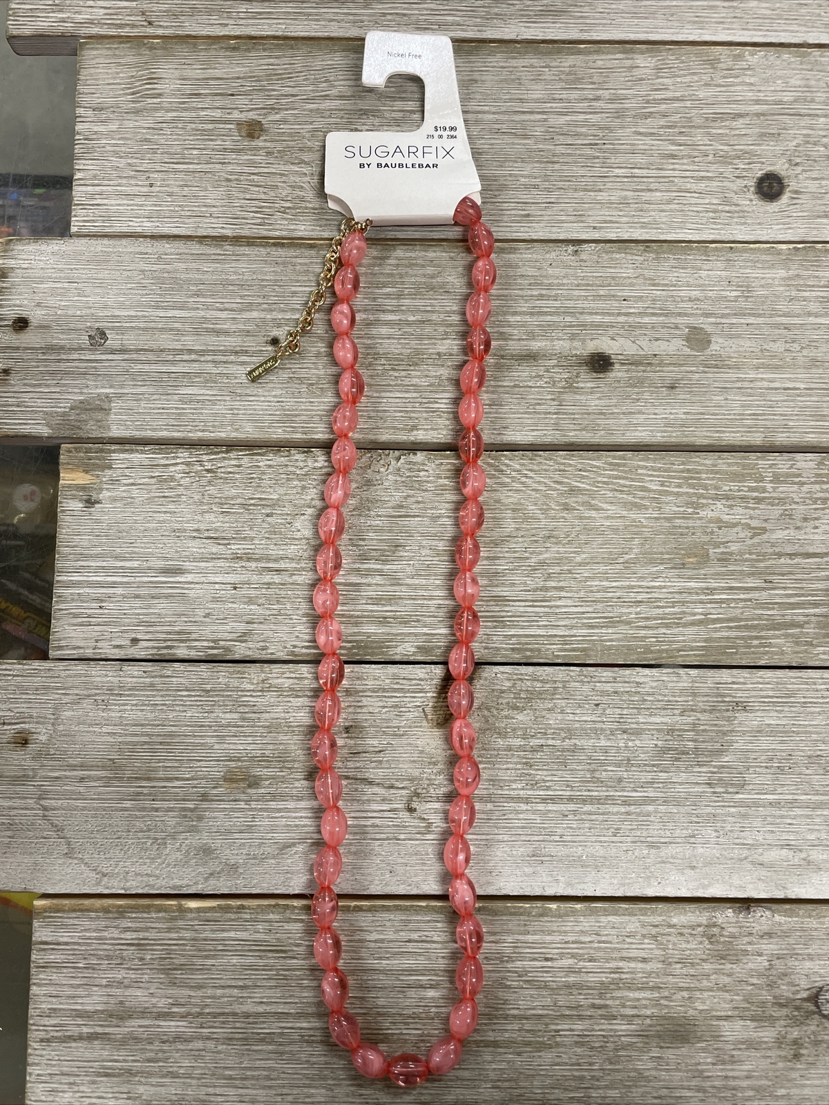 Pink Beaded Baublebar Sugarfix Nickle Free Necklace