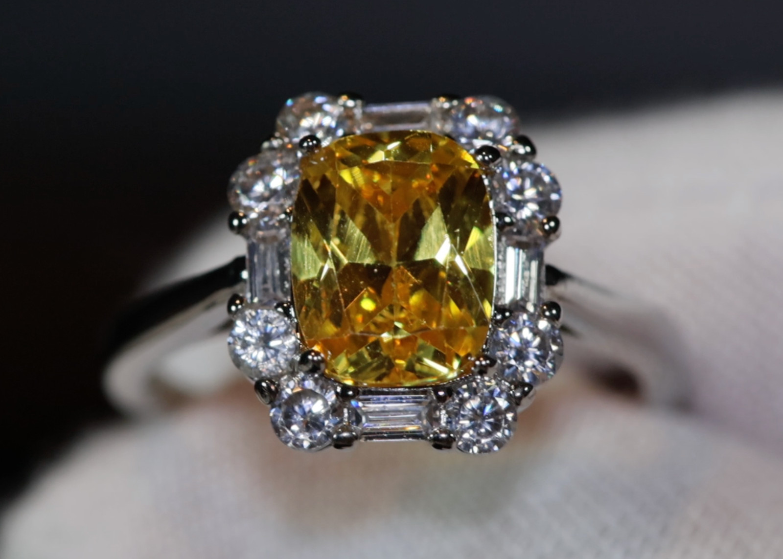 Yellow Oval Diamond Ring | Yellow Diamond Ring | Womens Yellow Diamond Ring