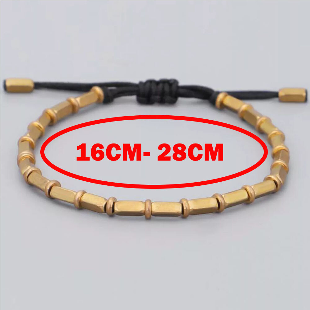 Black Tibetan Buddhist Long Copper Beads Healing Lucky Rope Bracelet Bangle USA