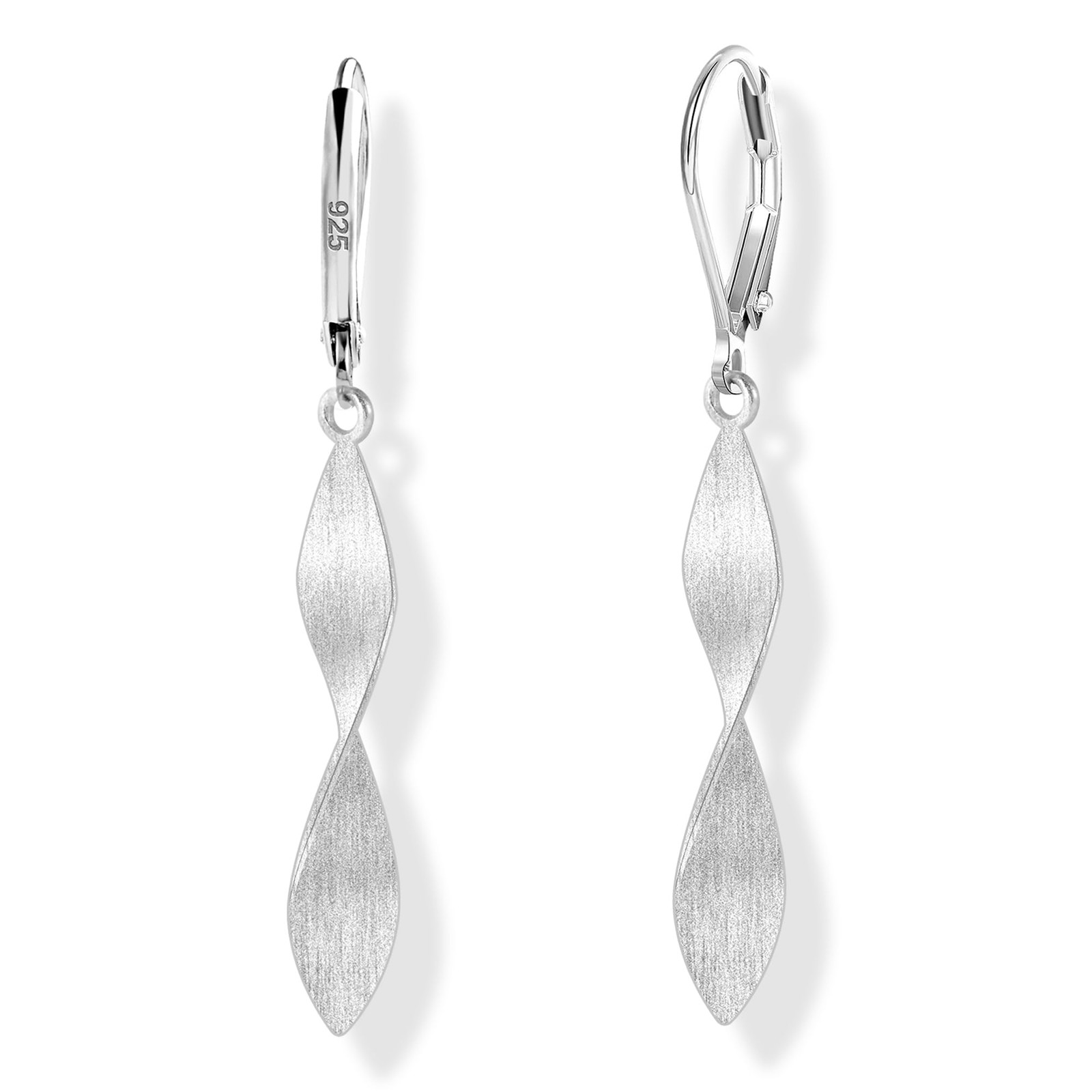 Sterling Silver Earrings for Women Twisted Drop Dangle Earrings Hypoallergeni…