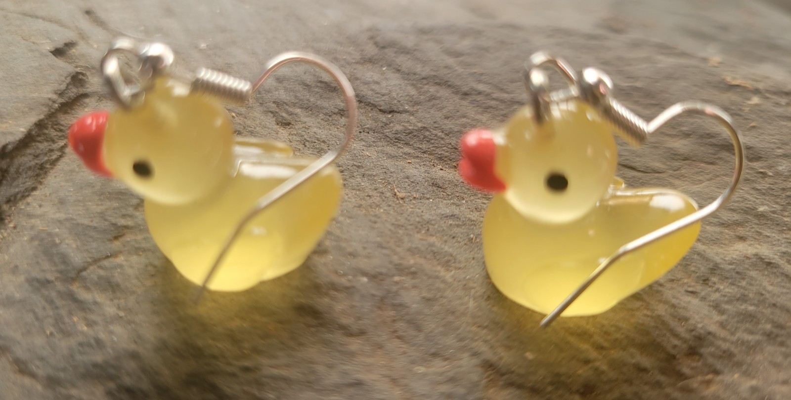 Yellow Rubber Duck Earrings, Duckie Earrings, Hypo Allergenic Hooks, Handmade!