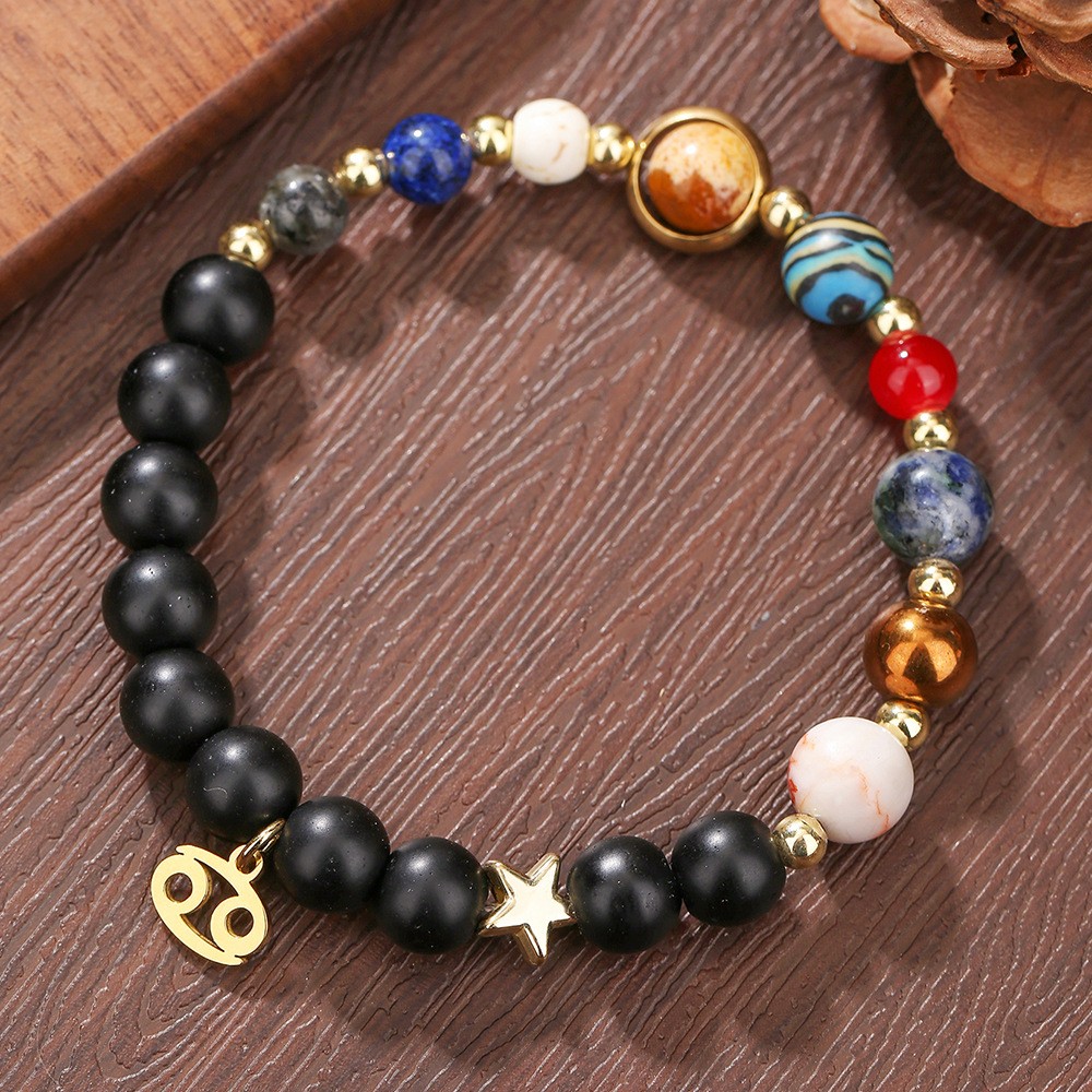 12 Constellations & 8 Planets Natural Stone Beads Friendship Bracelets Gifts