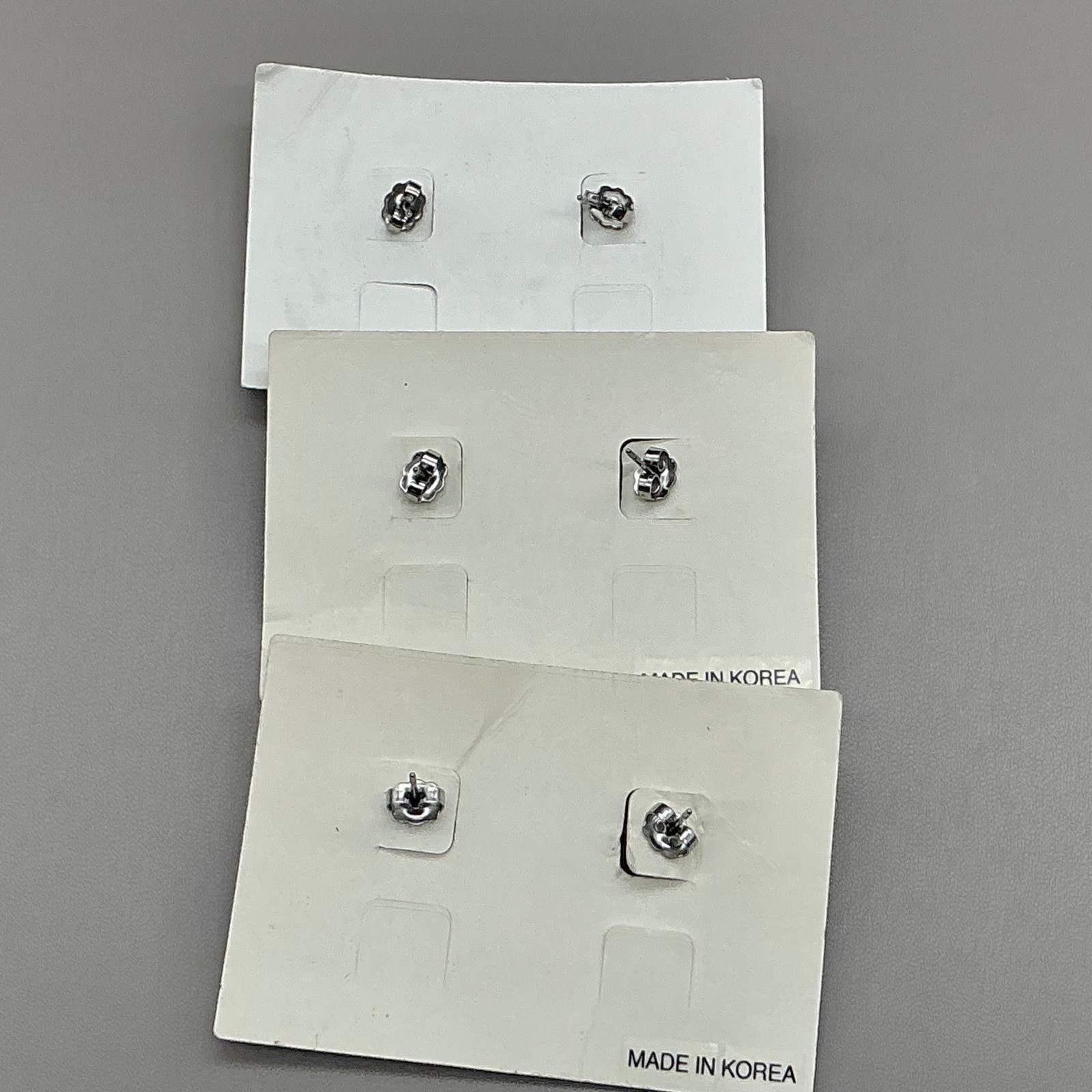 Lia Sophia Earrings Womens Gold Silver Tone Pink Green Stud Set 0.25 Inch