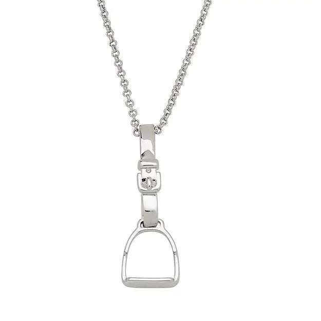 AWST INT’L RHODIUM ENGLISH STIRRUP NECKLACE