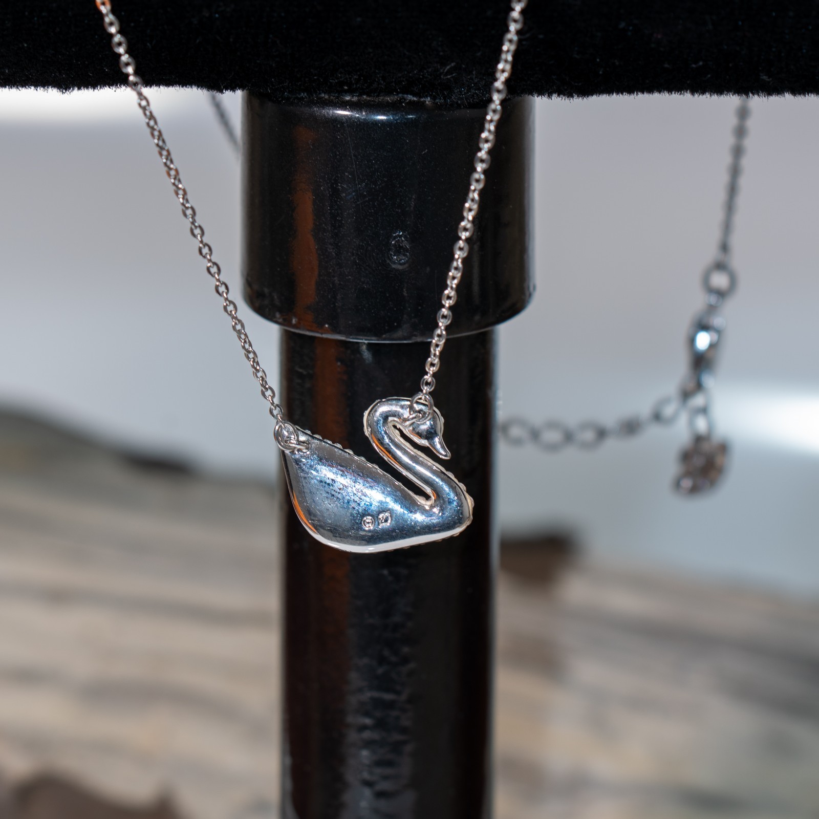 Swarovski Iconic Swan necklace, Multi-colored, Rhodium Plating
