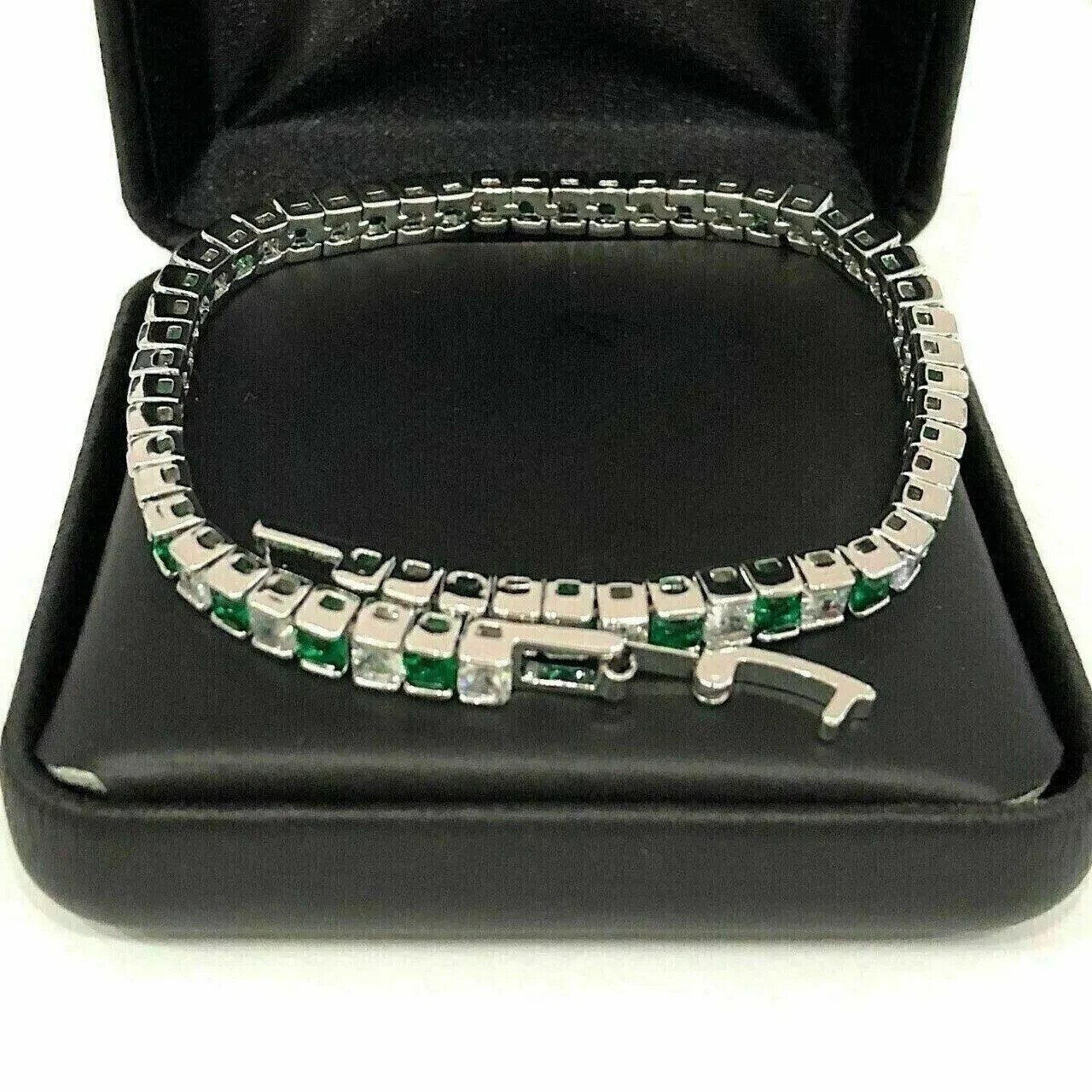 12.0ct Lab Created simulated Diamond Tennies Bracelet In 14 k White Gold Plated