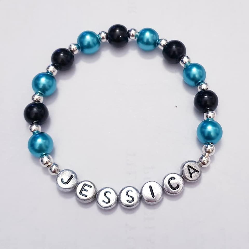 ANY COLOUR Personalised Bracelet Any Name Gift Birthday Party Bag Girls ladies