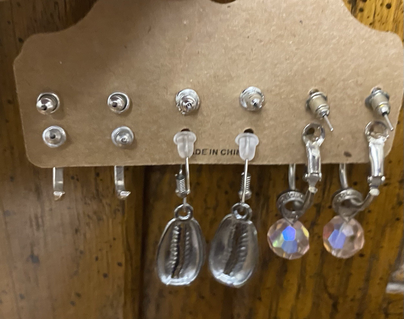 SIX PAIRS of NEW Silver Tone Versatile Everyday Earrings Some with Rhinestones