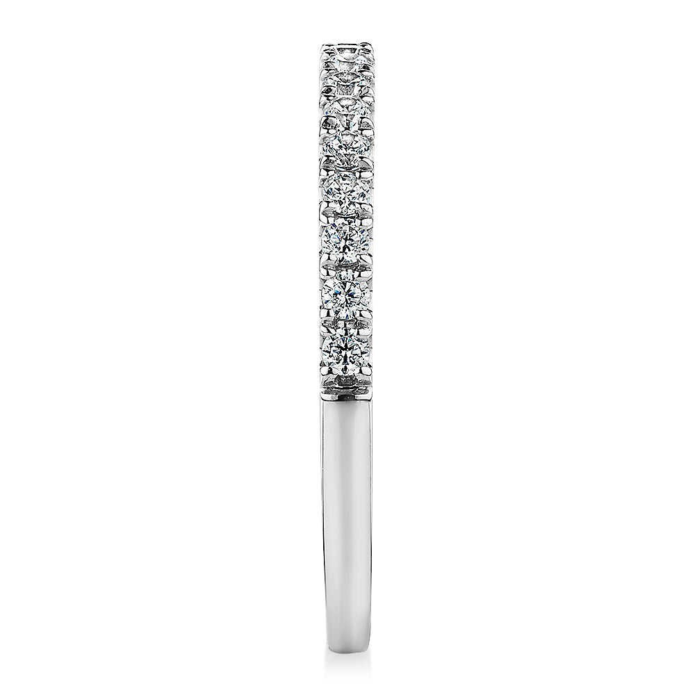 0.50Ct round Cut lab grown Eternity Band Wedding Ring 14K white Gold Plated