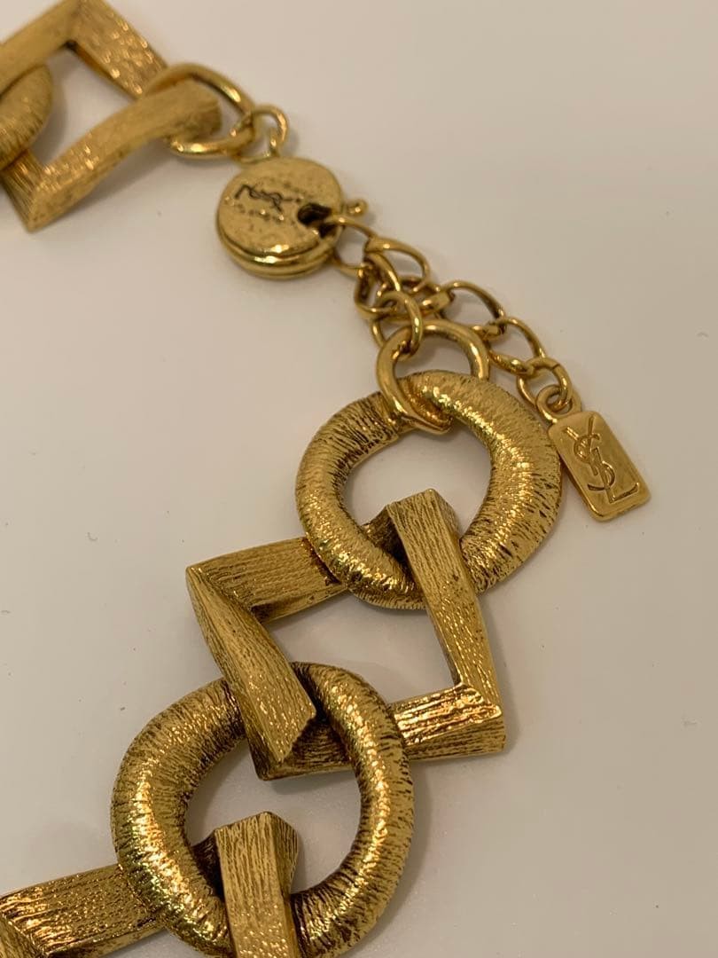 Yves Saint Laurent Gold Necklace Used Damaged Not specified