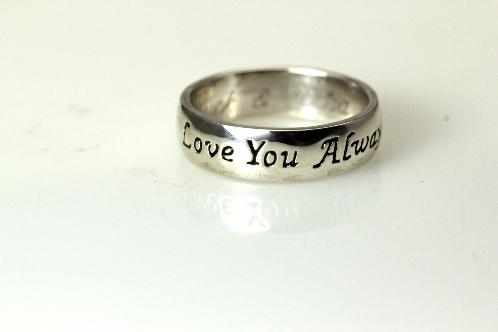 925 Sterling Silver Size 5 “Love You Always” Band 3.2 Grams (RIN6463)