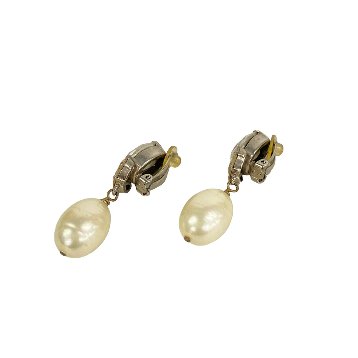 PHILIPPE FERRANDIS – Clear Cream Hardware Rhinestones Faux Pearl
