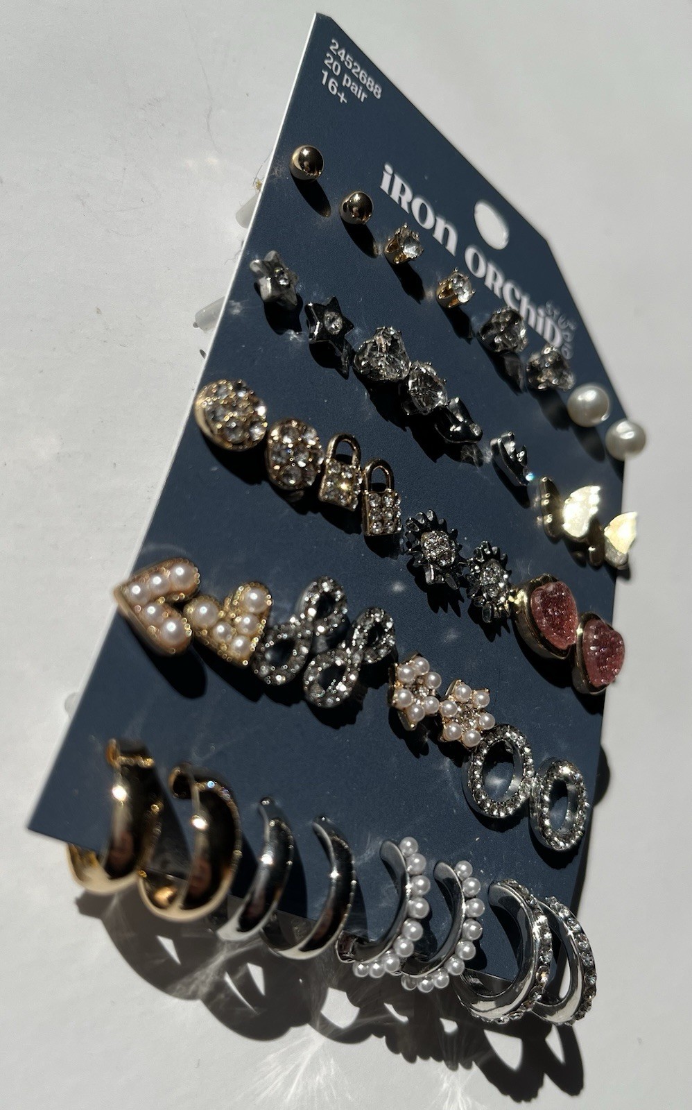 Iron Orchid Studio Simple & Shiny Post Earrings, Nickel Free, 20 Pair Packet