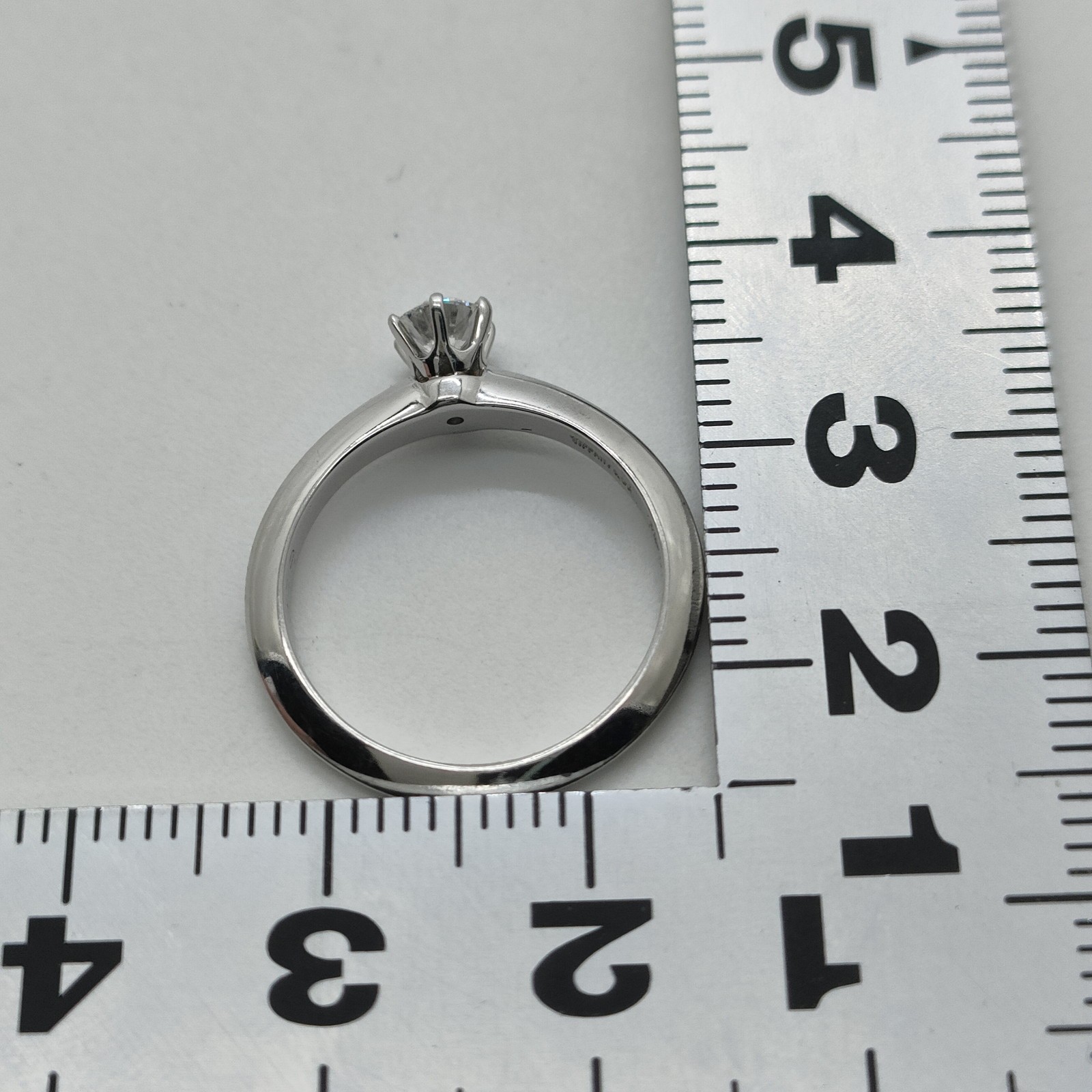 Tiffany and Co. Ring Solitaire Natural Diamond 0.28ct Platinum 4499611