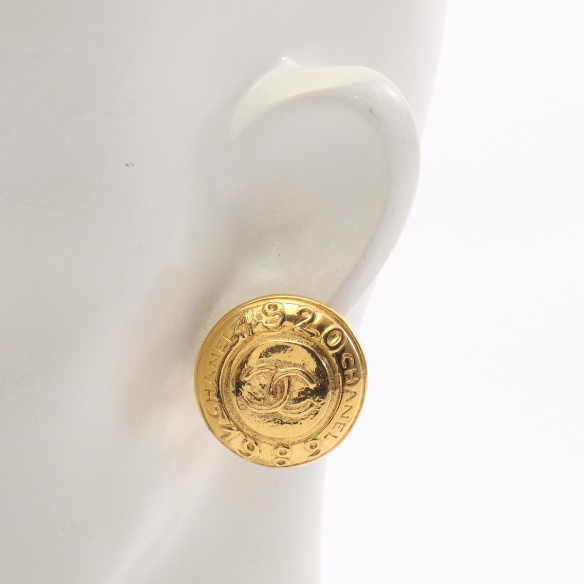 CHANEL Coco Mark Round Earrings Unspecified Color One Size Used