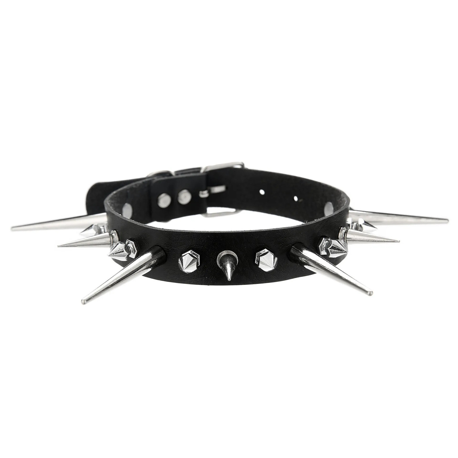 Goth Spike Choker Punk Leather Collar For Women Studded Necklace Accessories