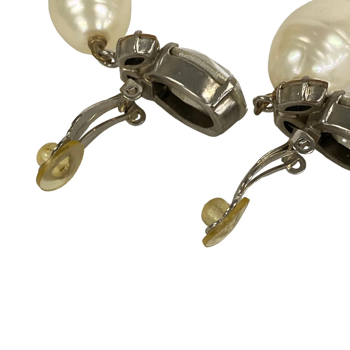 PHILIPPE FERRANDIS – Clear Cream Hardware Rhinestones Faux Pearl