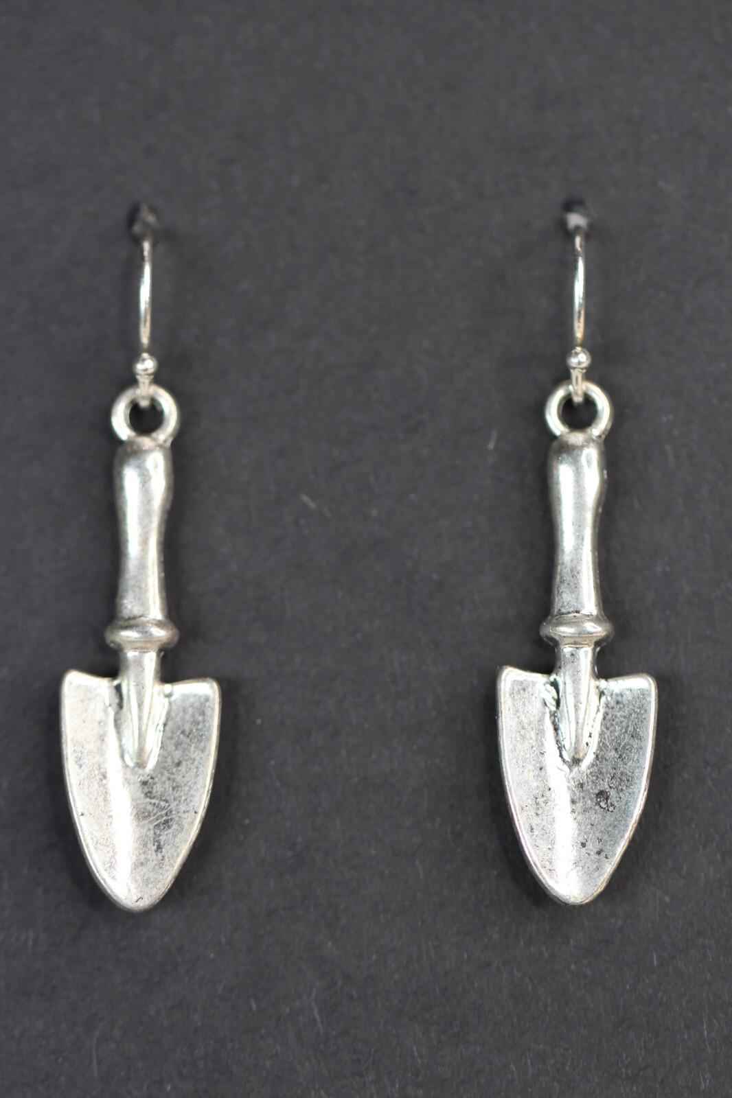 Shovel Charm Earrings Gardeners gift 925 sterling silver hooks pewter charms