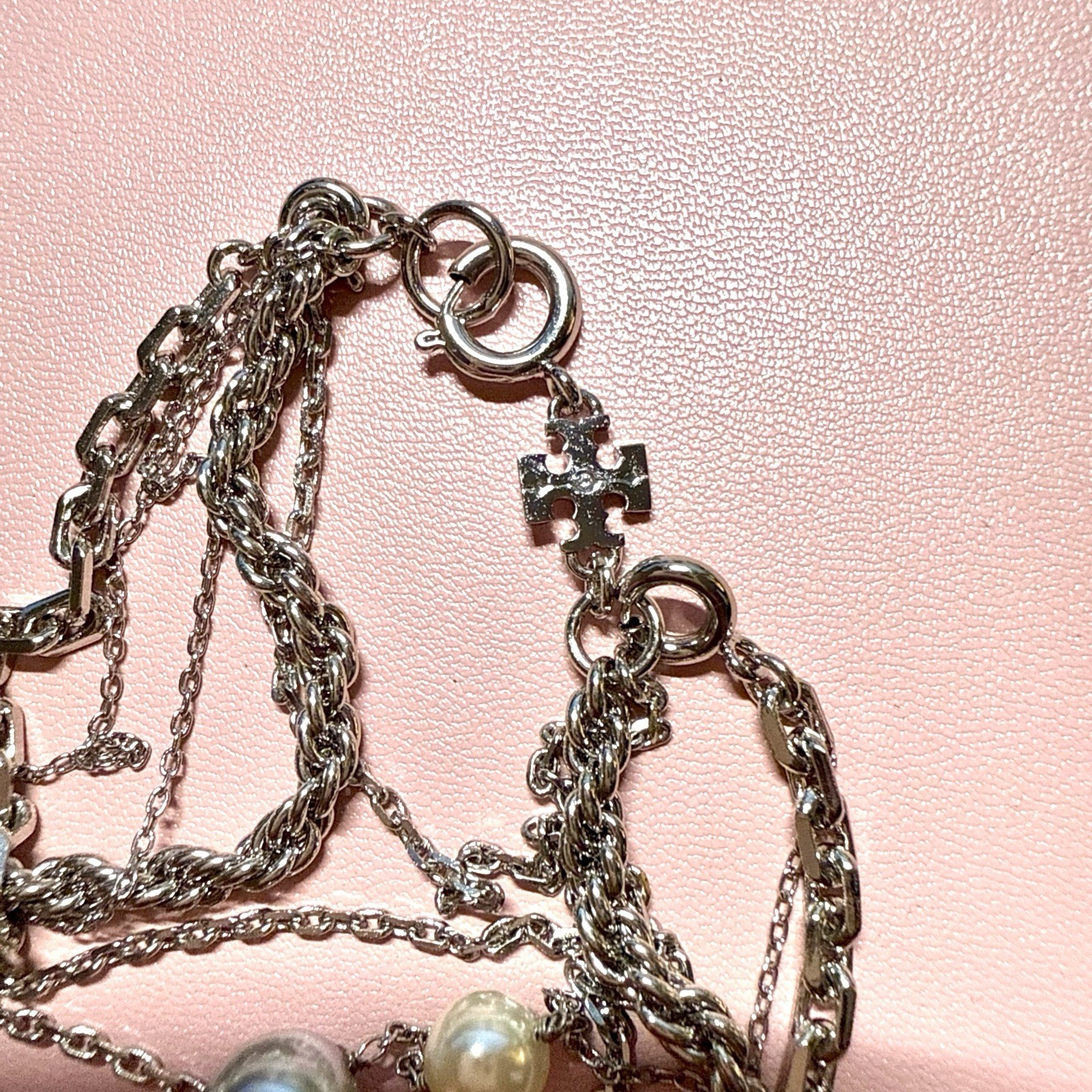 Tory Burch Crystal and Pearl Necklace Rare Retail $499