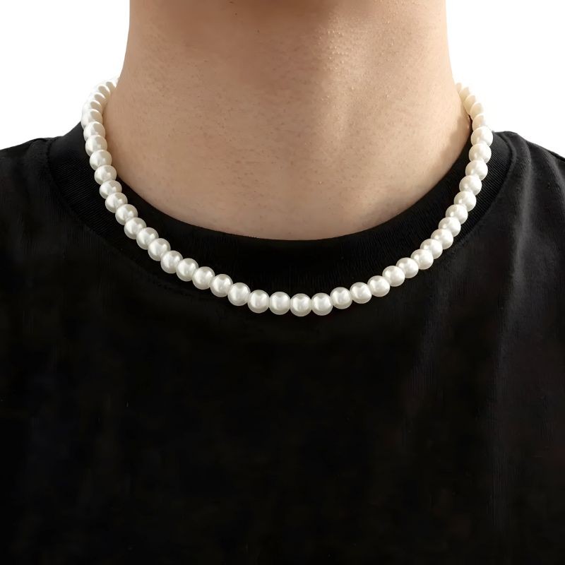 Pearl Necklace Rave Punk Gothic Chain Jewellery Y2K