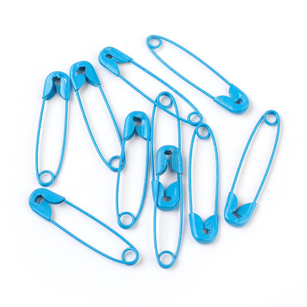 100pcs Iron Safety Pins Mixed Color Platinum Jewelry Finding Making Craft DIY