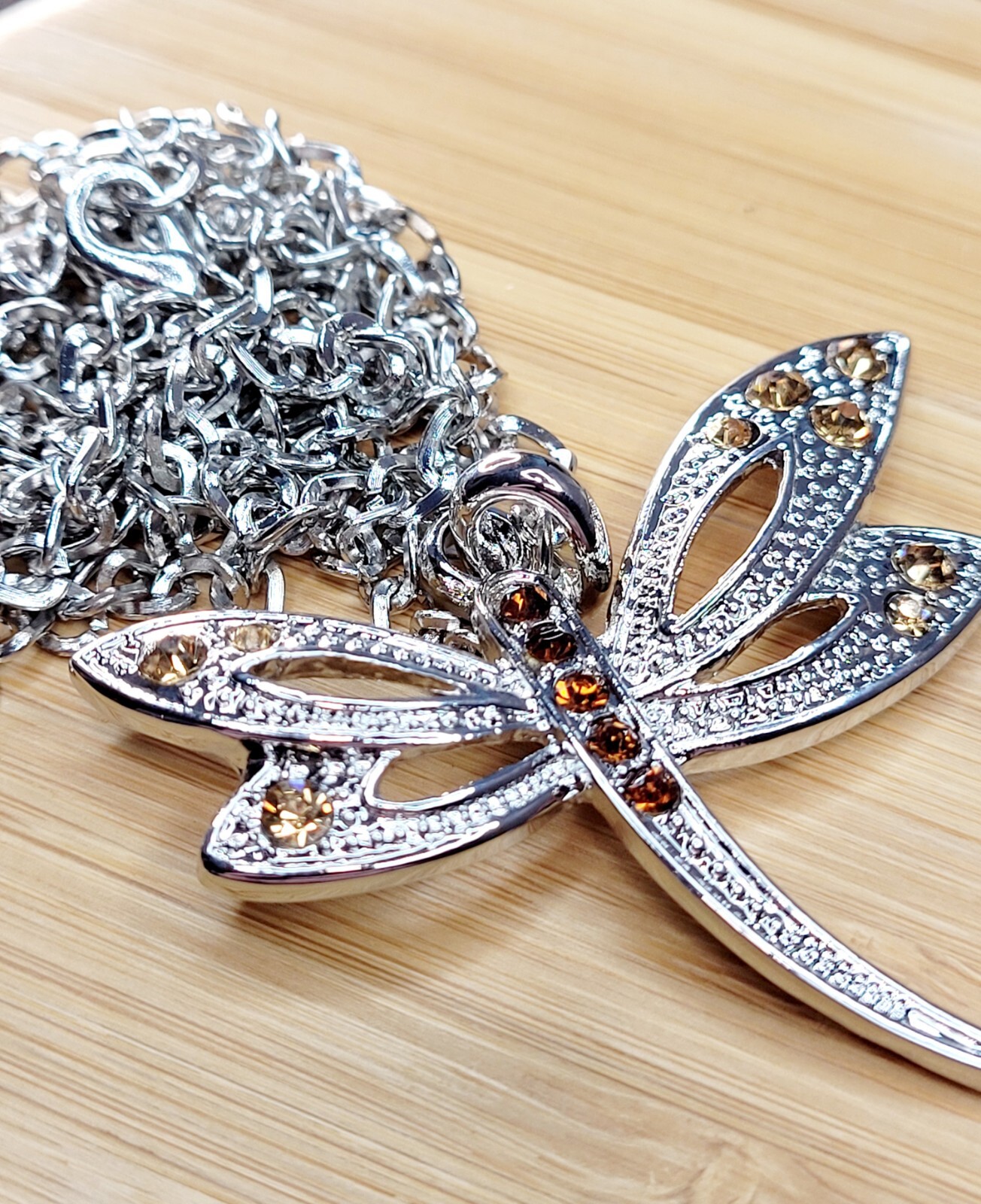 DRAGONFLY Pendant Vintage NECKLACE with Gift Bag, BRAND NEW !