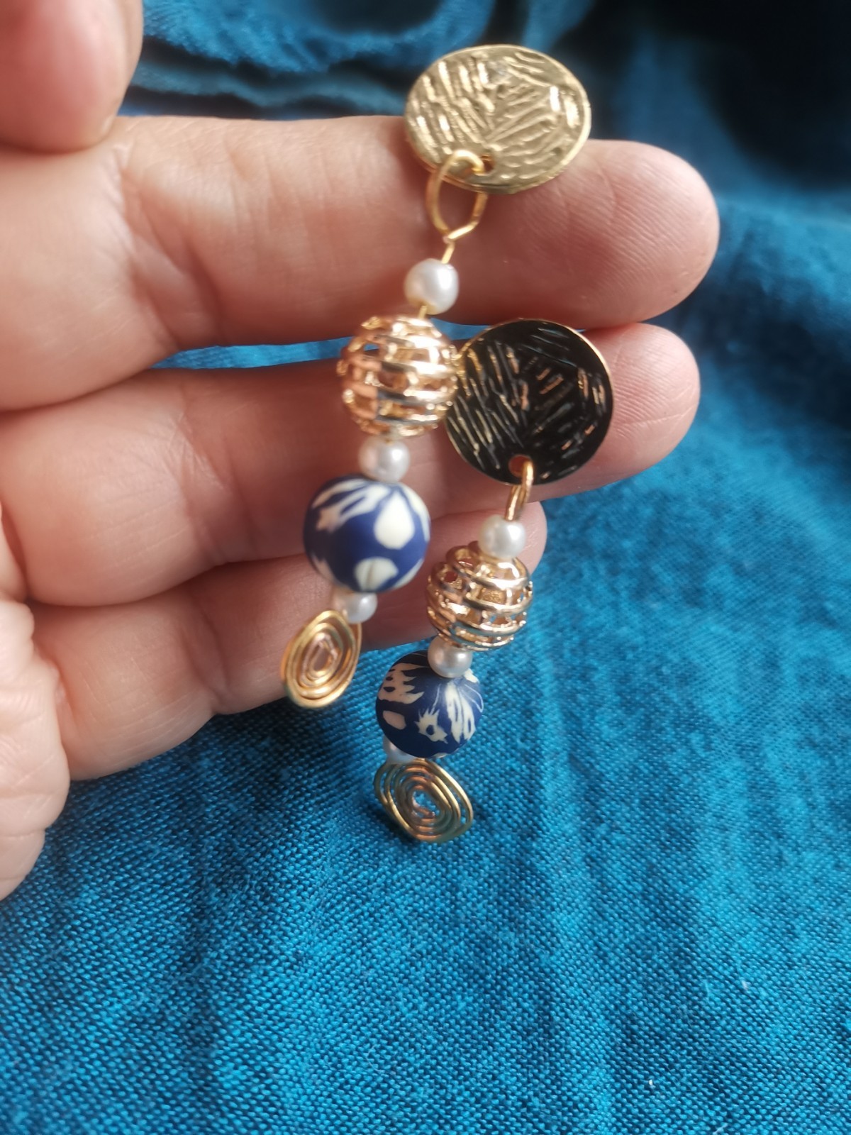 Handmade And Unique earrings, No Pair Is The Same, Wire And Beads Dangle Drop