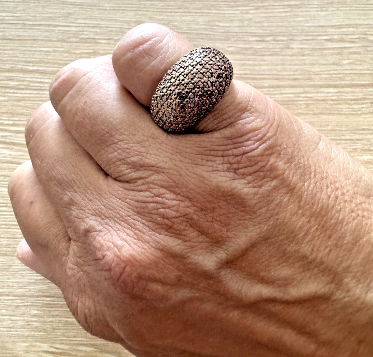 Women Rose Plated Ring for Little Finger Size 4 with CZ