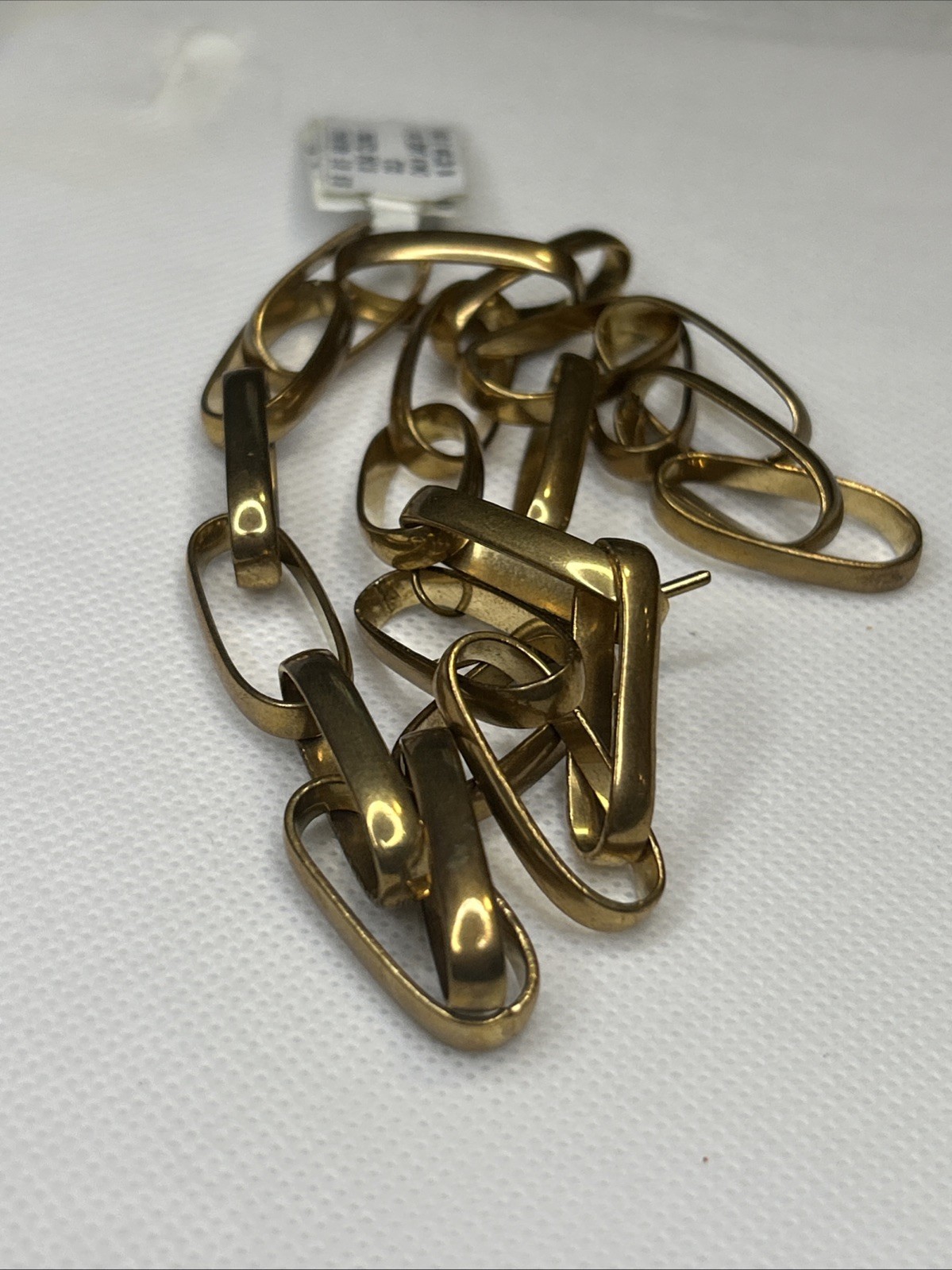 New 14k Gold Plated Plaque Necklace Size Medium
