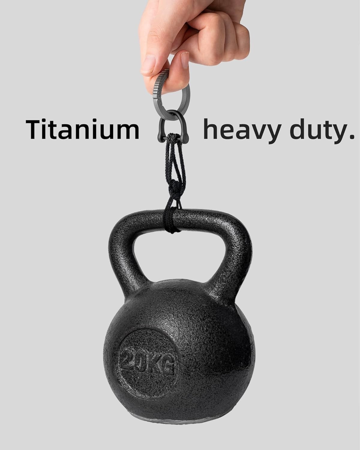 Key Rings with Screw Shackle – Heavy Duty Strong Titan Color: Black 2/3 Inch-1